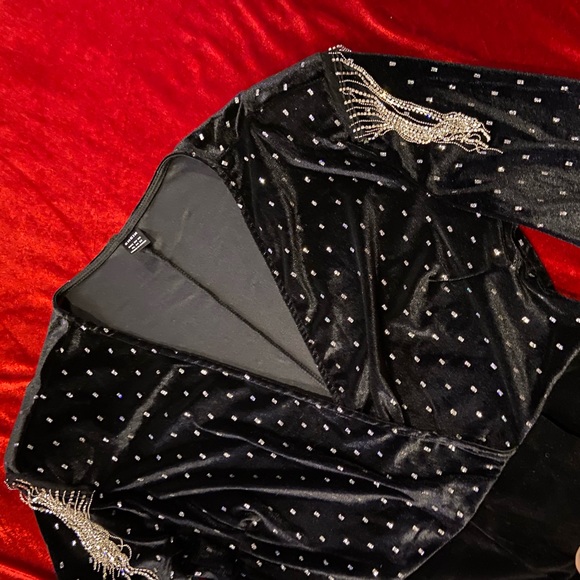 SHEIN Velvet Romper - Picture 2 of 2